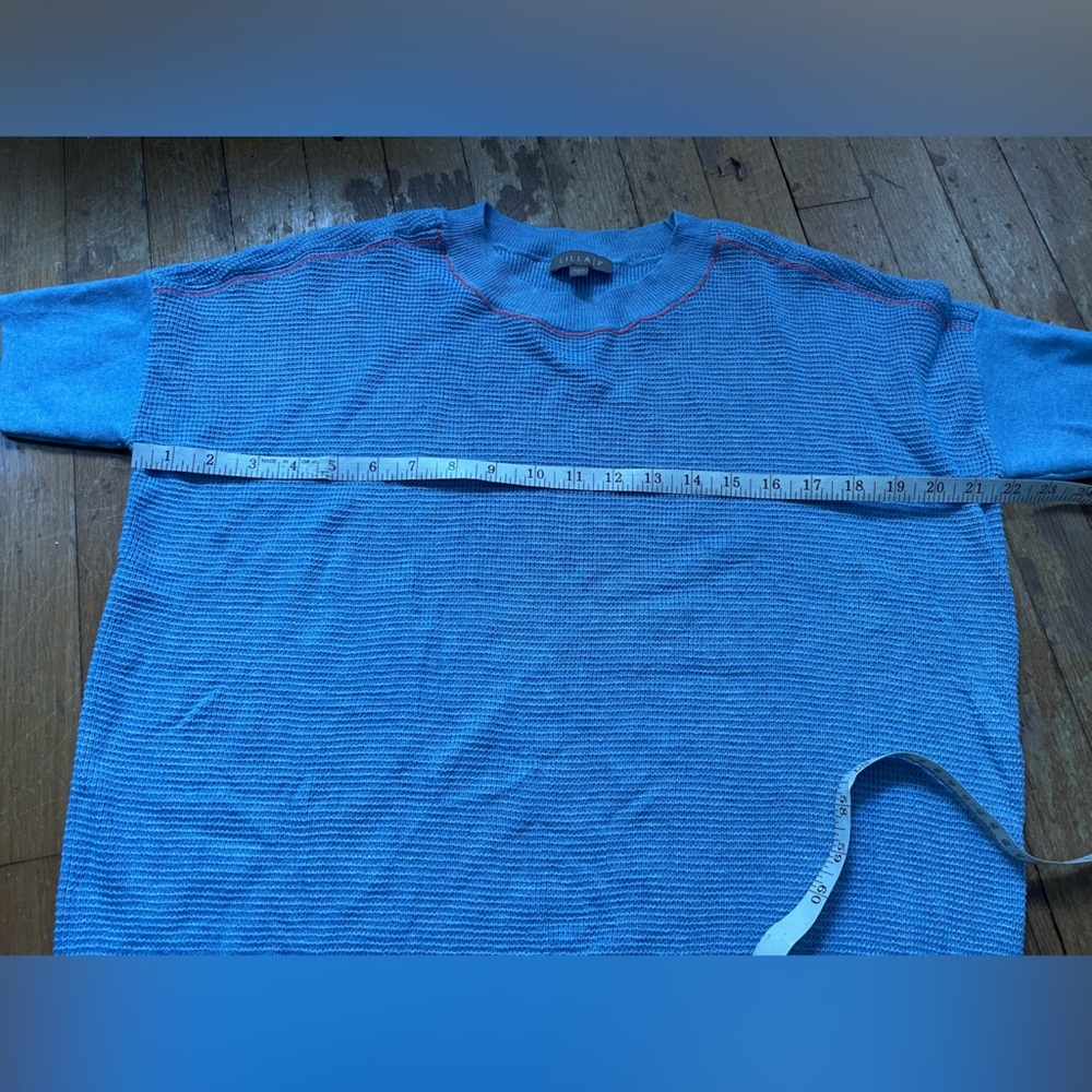 Lilla P sweater tee shirt size S modal cotton blend slouchy contrast stitching - Picture 6 of 7